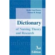 Dictionary of Nursing Theory and Research 9780826117748