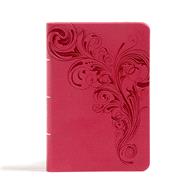 CSB Large Print Compact Reference Bible, Pink LeatherTouch 9781433647840