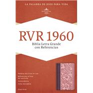 RVR 1960 Biblia Letra Grande con Referencias, borravino/rosado símil piel 9781433607905