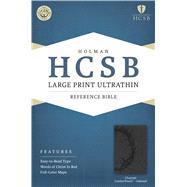 HCSB Large Print Ultrathin Reference Bible, Charcoal LeatherTouch Indexed 9781586407964