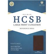 HCSB Large Print Ultrathin Reference Bible, Brown Genuine Cowhide 9781586408091
