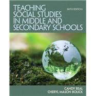 Teaching Social Studies in Middle and Secondary Schools 9780132698108