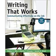 Writing That Works: Communicating Effectively on the Job with 2020 APA Update (Looseleaf) 9781319368111