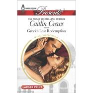Greek's Last Redemption 9780373138128