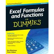 Excel Formulas and Functions For Dummies 9780470568163
