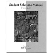 Student's Solutions Manual for Introduction to Chemistry 9780077378172