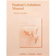Student's Solutions Manual for Finite Mathematics & Its Applications 9780321878311