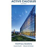 Active Calculus 2018: Single Variable
