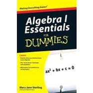 Algebra I Essentials For Dummies 9780470618349