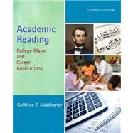 Academic Reading : College Major and Career Applications with NEW MyReadingLab Student Access Code Card 9780321898425
