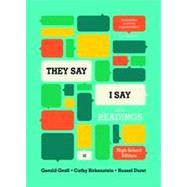They Say / I Say 9780393938432