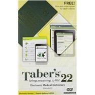 Tabers Cyclopedic Medical Dictionary Index and Tabers DVD Electronic Medical Dictionary V 5.0 (Book with DVD) 9780803638471