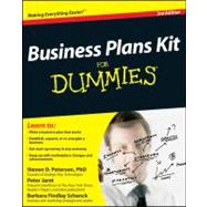 Business Plans Kit For Dummies 9780470438541