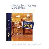 Effective Small Business Management Value Package (includes Business Plan Pro, Entrepreneurship: Starting and Operating a Small Business) 9780135048542