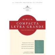 RVR 1960 Biblia Compacta Letra Grande con Referencias, turquesa simulación piel 9781586408572