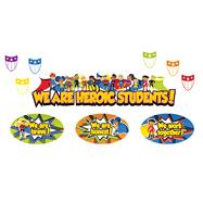 Super Power Heroic Students Mini Bulletin Board Set 9781483828657