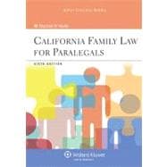 California Family Law for Paralegals 9780735598713
