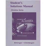Student's Solutions Manual for Intermediate Algebra : Concepts and Applications 9780321588746