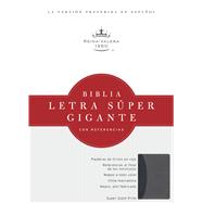 RVR 1960 Biblia Letra Súper Gigante, negro/gris símil piel 9781586408763