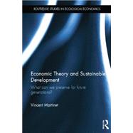 Economic Theory and Sustainable Development: What Can We Preserve for Future Generations? 9781138798816