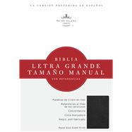 RVR 1960 Biblia Letra Grande Tamaño Manual, negro, piel fabricada con índice 9781586408848