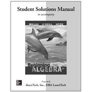 Student Solutions Manual for Beginning Algebra 9780077548872
