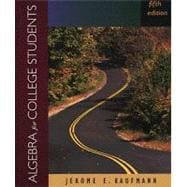 Algebra for College Students 9780534948962