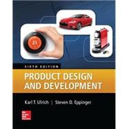 Product Design and Development 6E 9780078029066