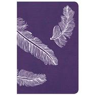 CSB Compact Ultrathin Bible for Teens, Plum Feathers LeatherTouch 9781433649066