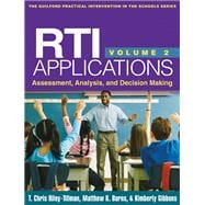 RTI Applications, Volume 2 Assessment, Analysis, and Decision Making 9781462509140