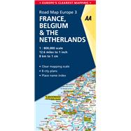 AA Road Map Europe France, Belgium & the Netherlands 9780749579159