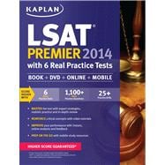 Kaplan LSAT Premier 2014 with 6 Real Practice Tests Book + Online + DVD + Mobile 9781609789183