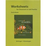 Worksheets for Elementary Algebra : Concepts and Applications 9780321599315