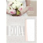 RVR 1960 Biblia Recuerdo de Boda, filigrana blanca/rosa palo símil piel 9781433619496