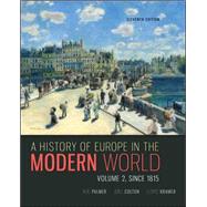 A History of Europe in the Modern World, Volume 2 9780077599584