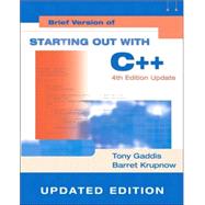 Starting Out with C++ : Brief Version Update, Visual C++ . NET 9780321419613