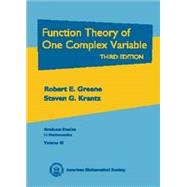 Function Theory of One Complex Variable
