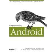 Programming Android 9781449389697