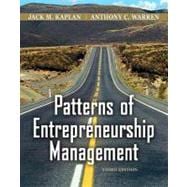 Patterns of Entrepreneurship Management, 3rd Edition 9780470169698