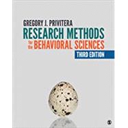 Research Methods for the Behavioral Sciences 9781544309828