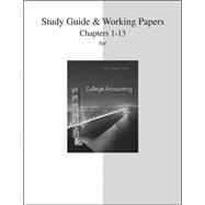 Study Guide and Working Papers for College Accounting (Chapters 1-13) 9780077639884
