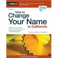 How to Change Your Name in California 9781413319897