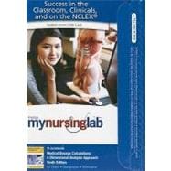 MyNursingLab without Pearson eText -- Access Card -- for Medical Dosage Calculations 9780132559911