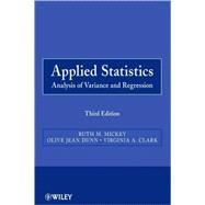 Applied Statistics Analysis of Variance and Regression