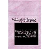 Considerations on the Principal Events of the French Revolution