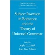 Subject Inversion in Romance and the Theory of Universal Grammar