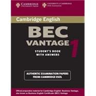 Cambridge BEC Vantage 1: Practice Tests from the University of Cambridge Local Examinations Syndicat