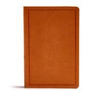 CSB Deluxe Gift Bible--soft leather-look, tan