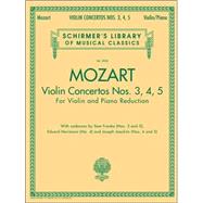 Violin Concertos Nos. 3, 4, 5 Schirmer Library of Classics Volume 2055 for Violin and Piano Red