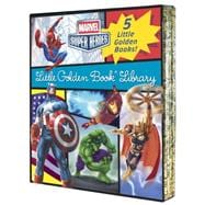 Marvel Super Heroes Little Golden Book Library 5-Book Boxed Set: Spider-Man, Hulk, Iron Man, Captain